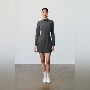 Zara Fitted Mini Shirt Dress